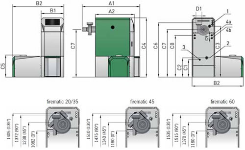 Caldera para astillas. Herz. Firematic. Características técnicas